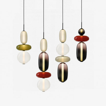 Colorful Glass LED Hanging Light