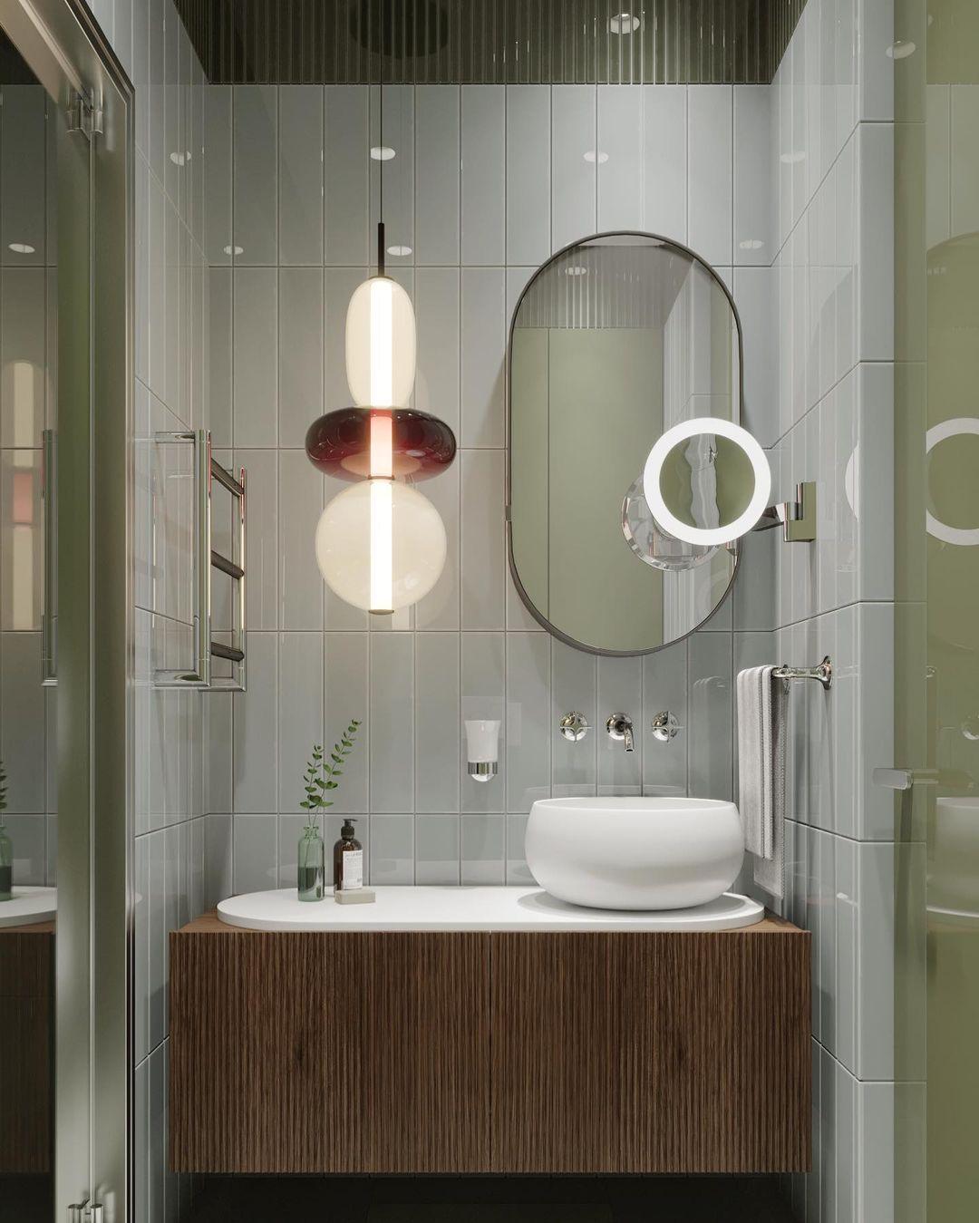 Colorful Glass LED Hanging Light