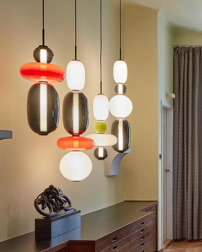 Colorful Glass LED Hanging Light
