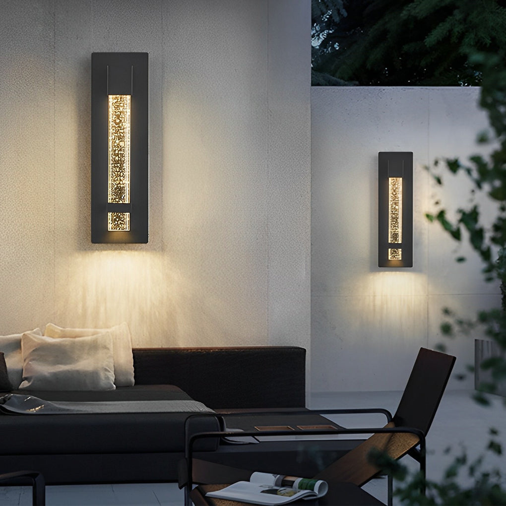 Outdoor 12 Inch Weatherproof Glass Wall Lamp - Cofik