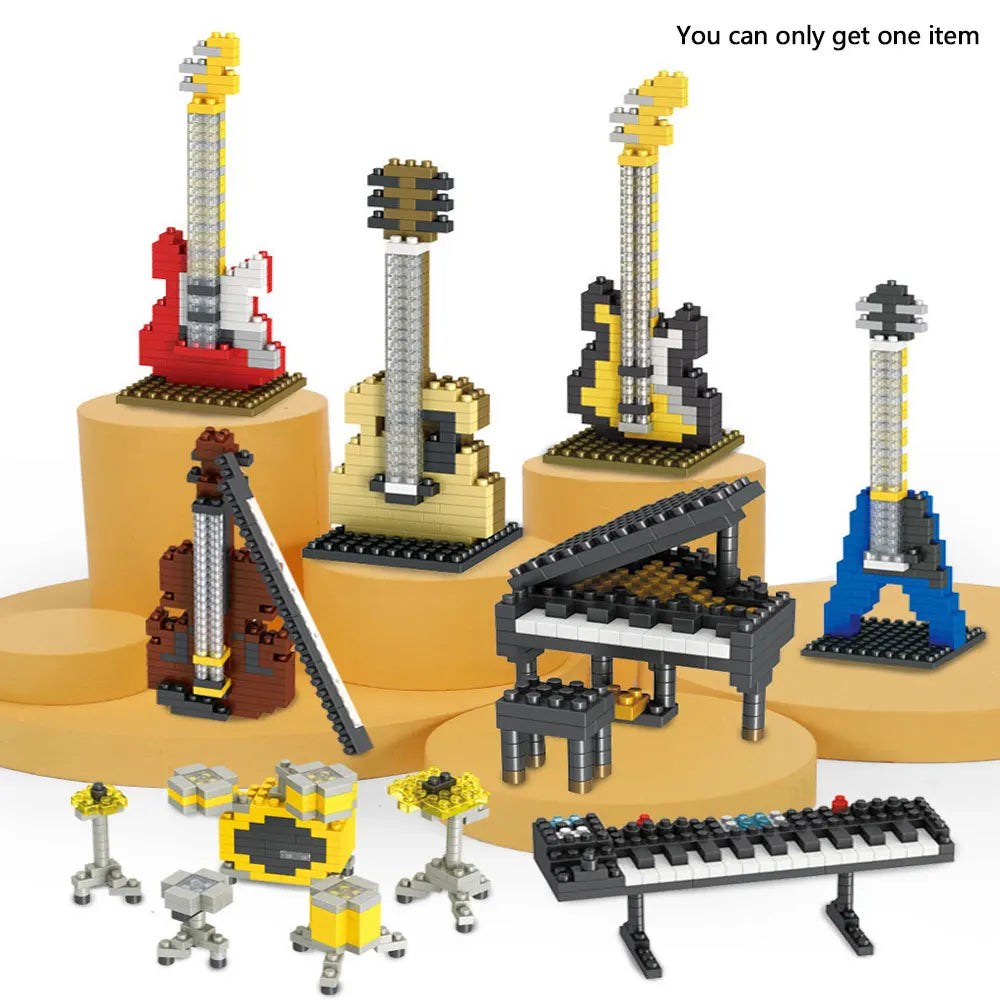 Mini Musical Instrument Building Block Kit
