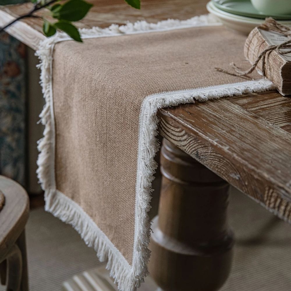 Rustic Chic Natural Fiber Table Runner