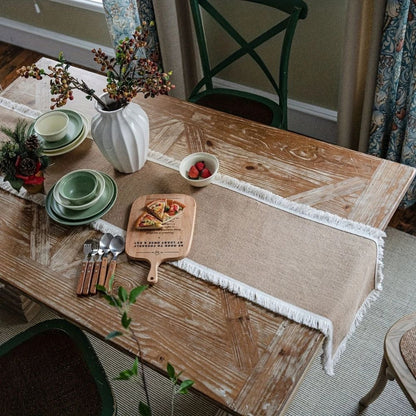 Rustic Chic Natural Fiber Table Runner