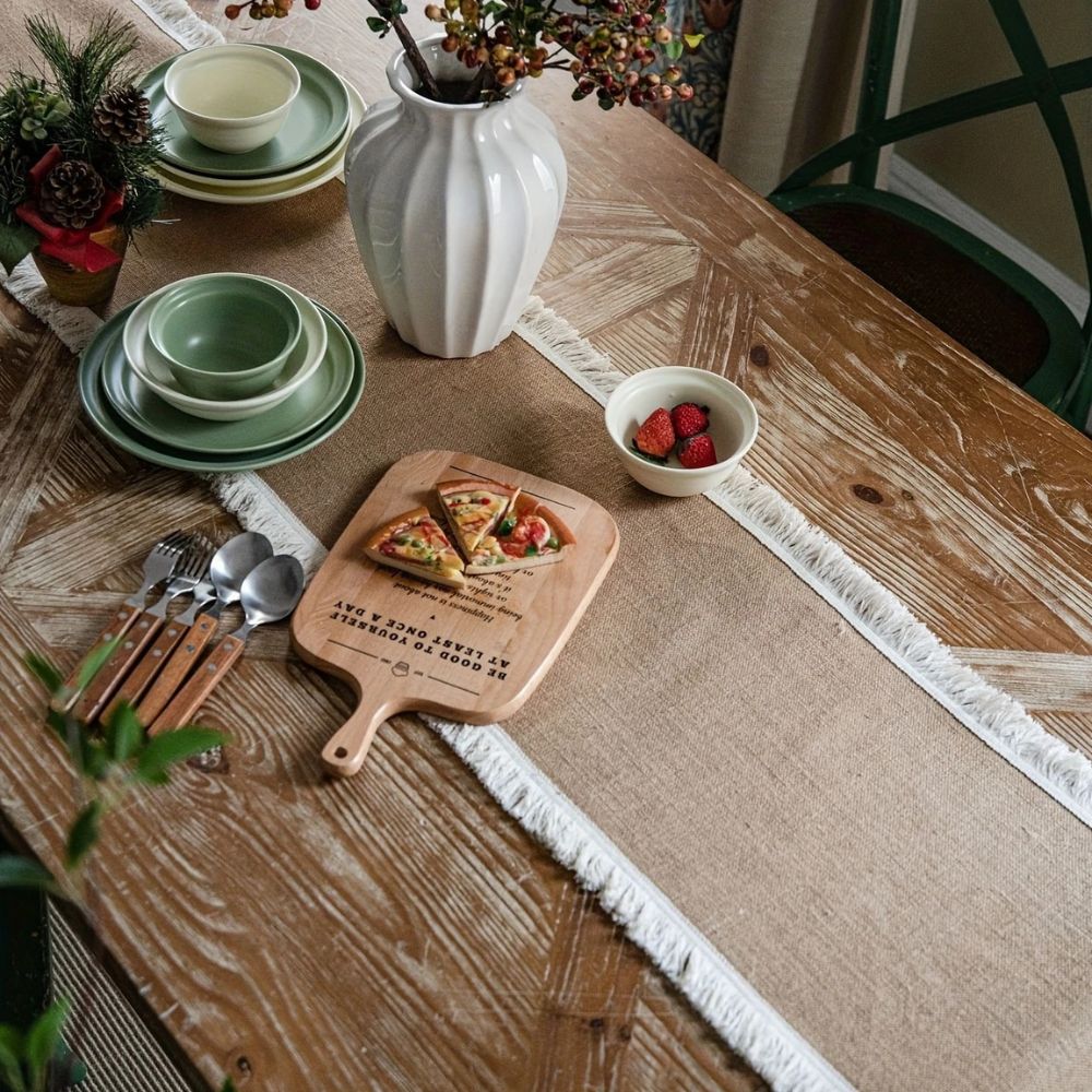 Rustic Chic Natural Fiber Table Runner - Cofik