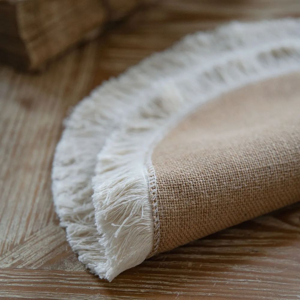 Rustic Chic Natural Fiber Table Runner