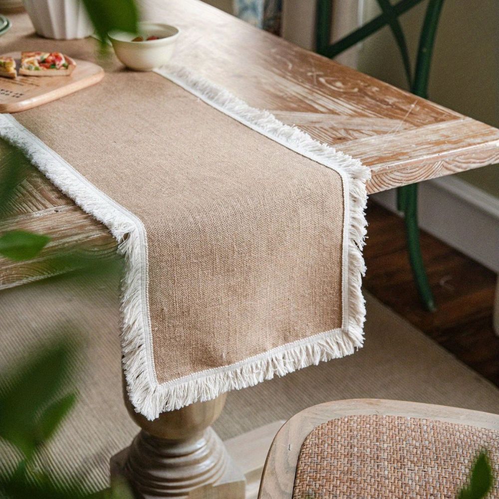 Rustic Chic Natural Fiber Table Runner