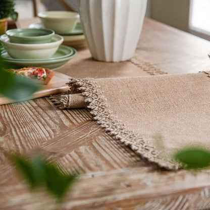 Rustic Chic Natural Fiber Table Runner