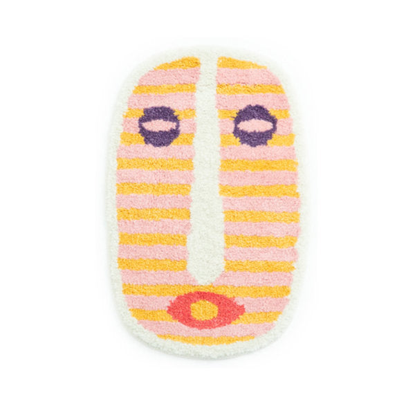 Colorful Face Design Bathroom Mat