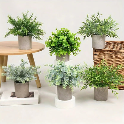 Realistic Leaf Artificial Plant Modern Planter 3pc Set - Cofik