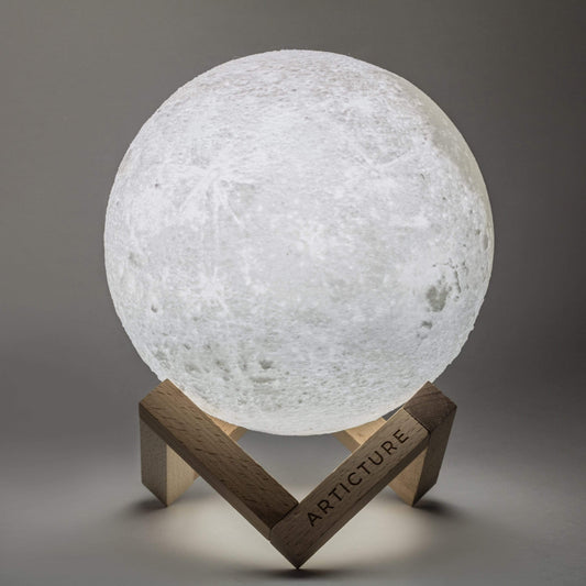 Unique Wooden Moon Table Lamp - Cofik