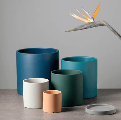 Beautiful Ceramic Planter with Saucer