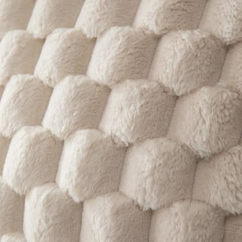 Soft Plush Cushion Cover with 3D Texture