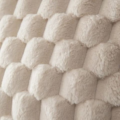 Soft Plush Cushion Cover with 3D Texture