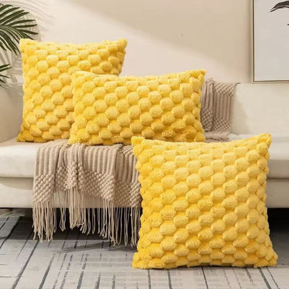 Soft Plush Cushion Cover with 3D Texture