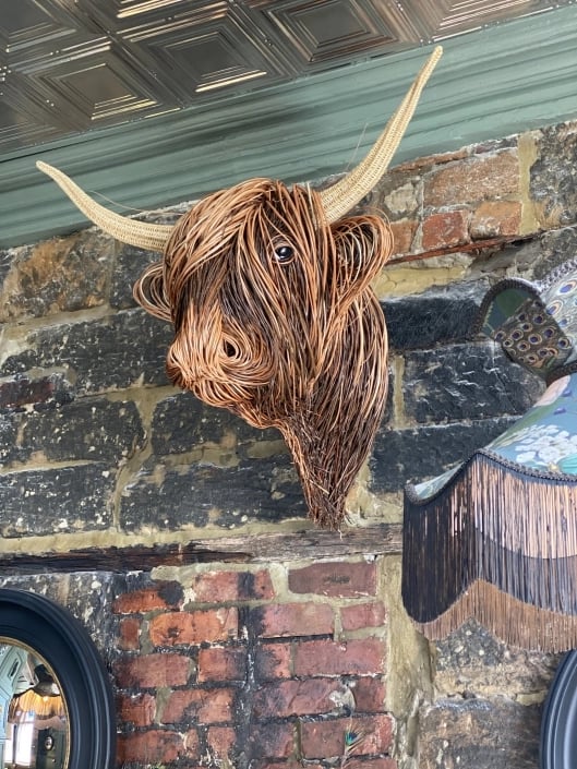 Rustic Farm Cow Wall Art Decoration