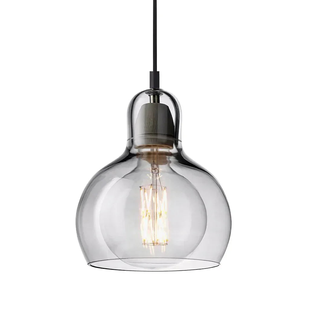 Clear Glass Pendant Lamp with Soft Warm Lighting