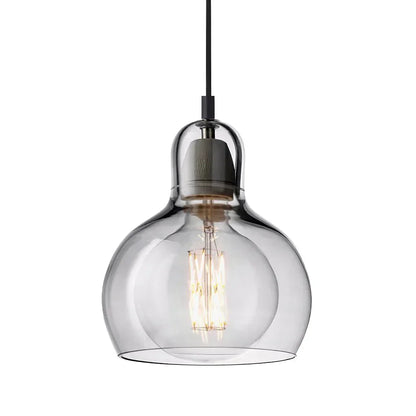 Clear Glass Pendant Lamp with Soft Warm Lighting