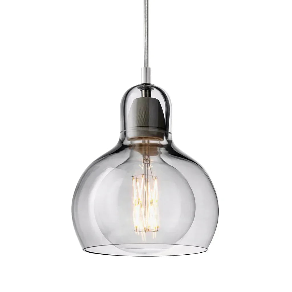 Clear Glass Pendant Lamp with Soft Warm Lighting