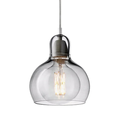 Clear Glass Pendant Lamp with Soft Warm Lighting