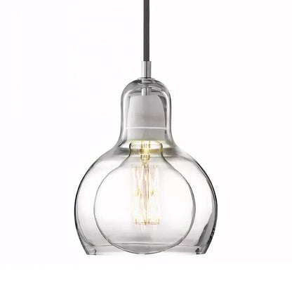 Clear Glass Pendant Lamp with Soft Warm Lighting