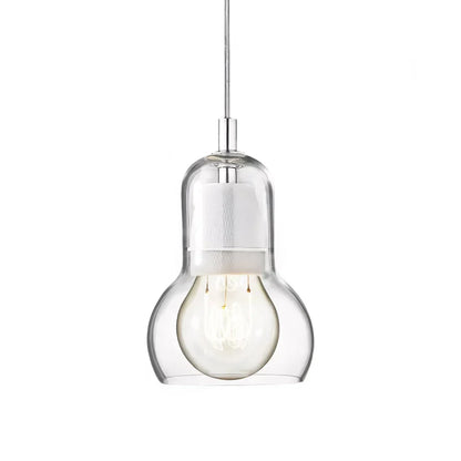Clear Glass Pendant Lamp with Soft Warm Lighting