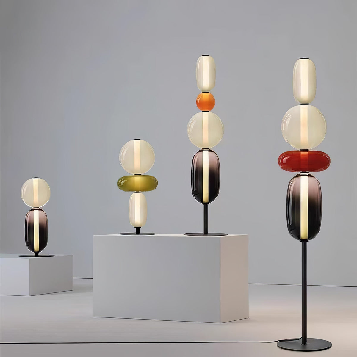 Colorful Desk Glass Table Lamp