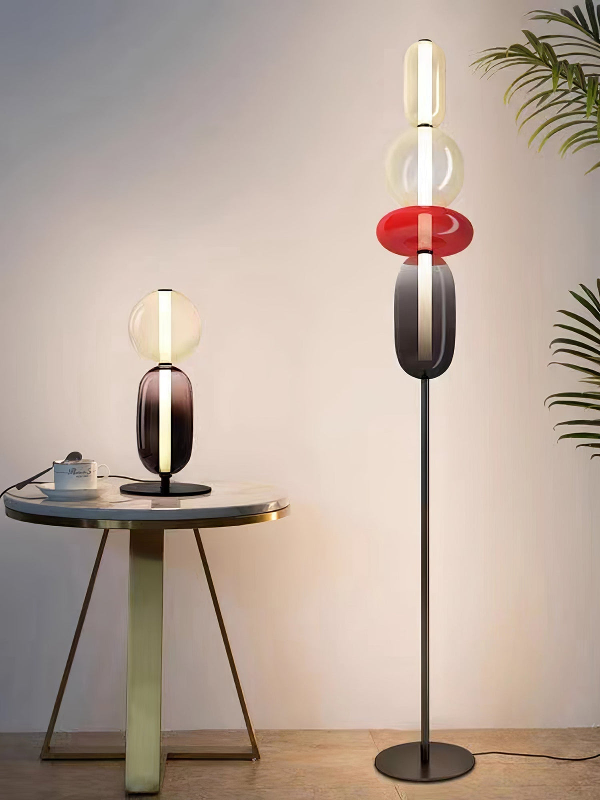 Colorful Desk Glass Table Lamp