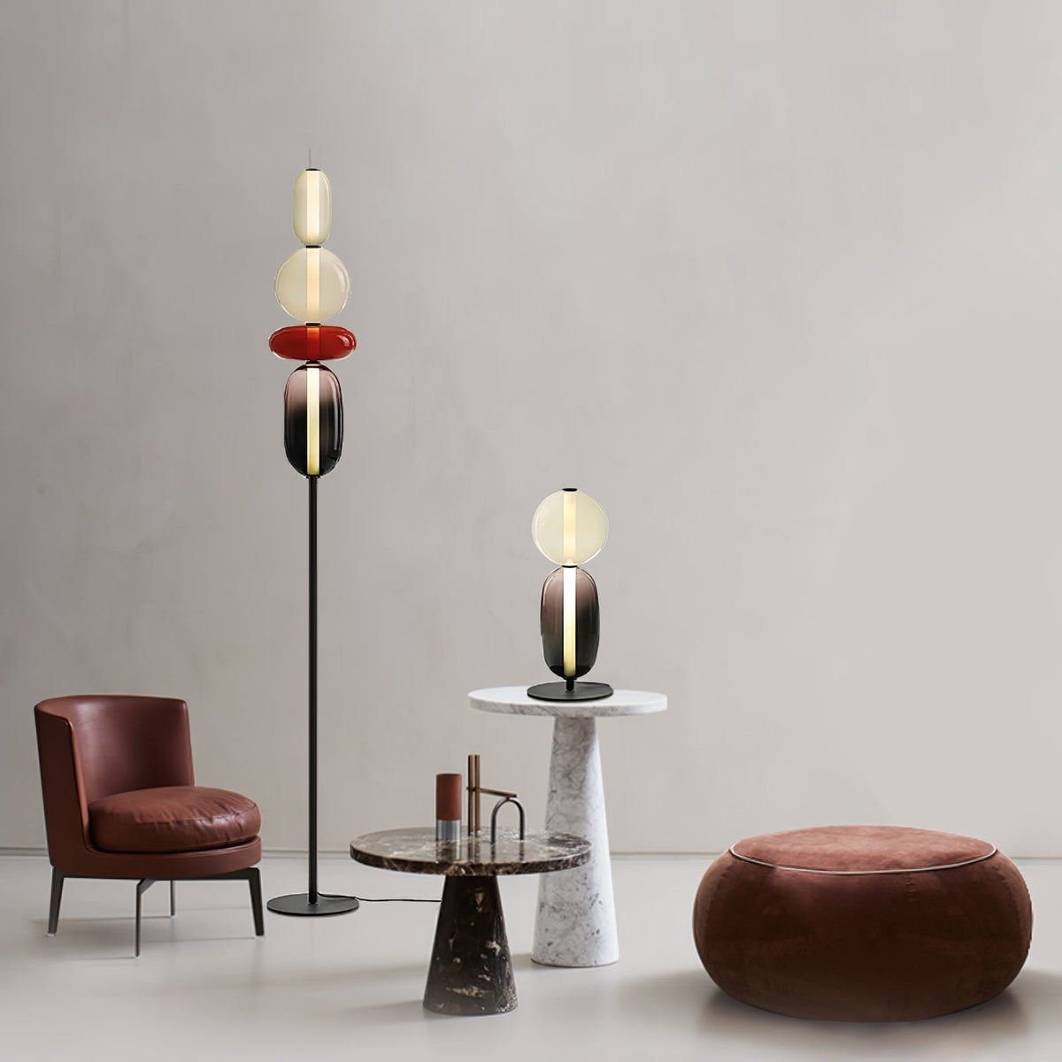 Colorful Desk Glass Table Lamp