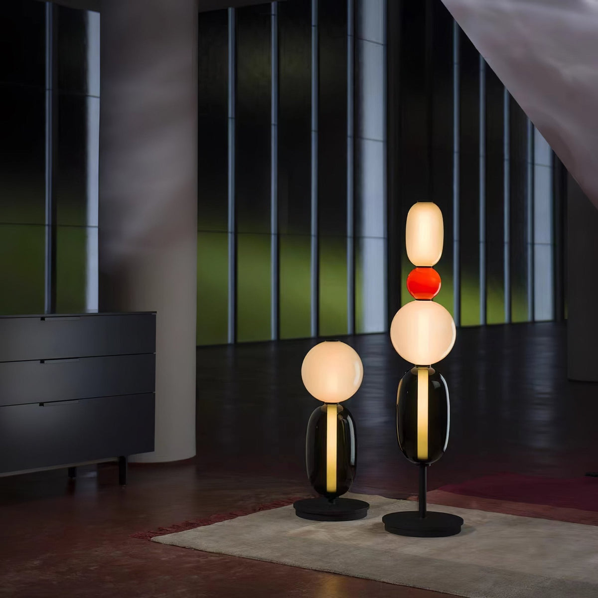 Colorful Desk Glass Table Lamp