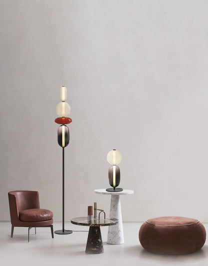 Colorful Desk Glass Table Lamp