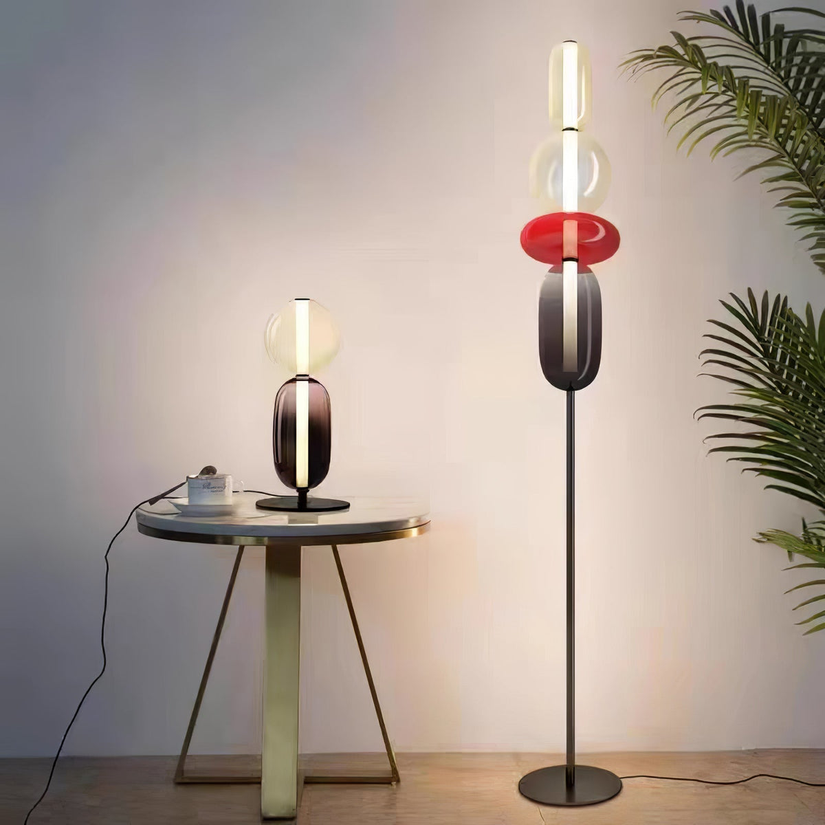 Colorful Desk Glass Table Lamp