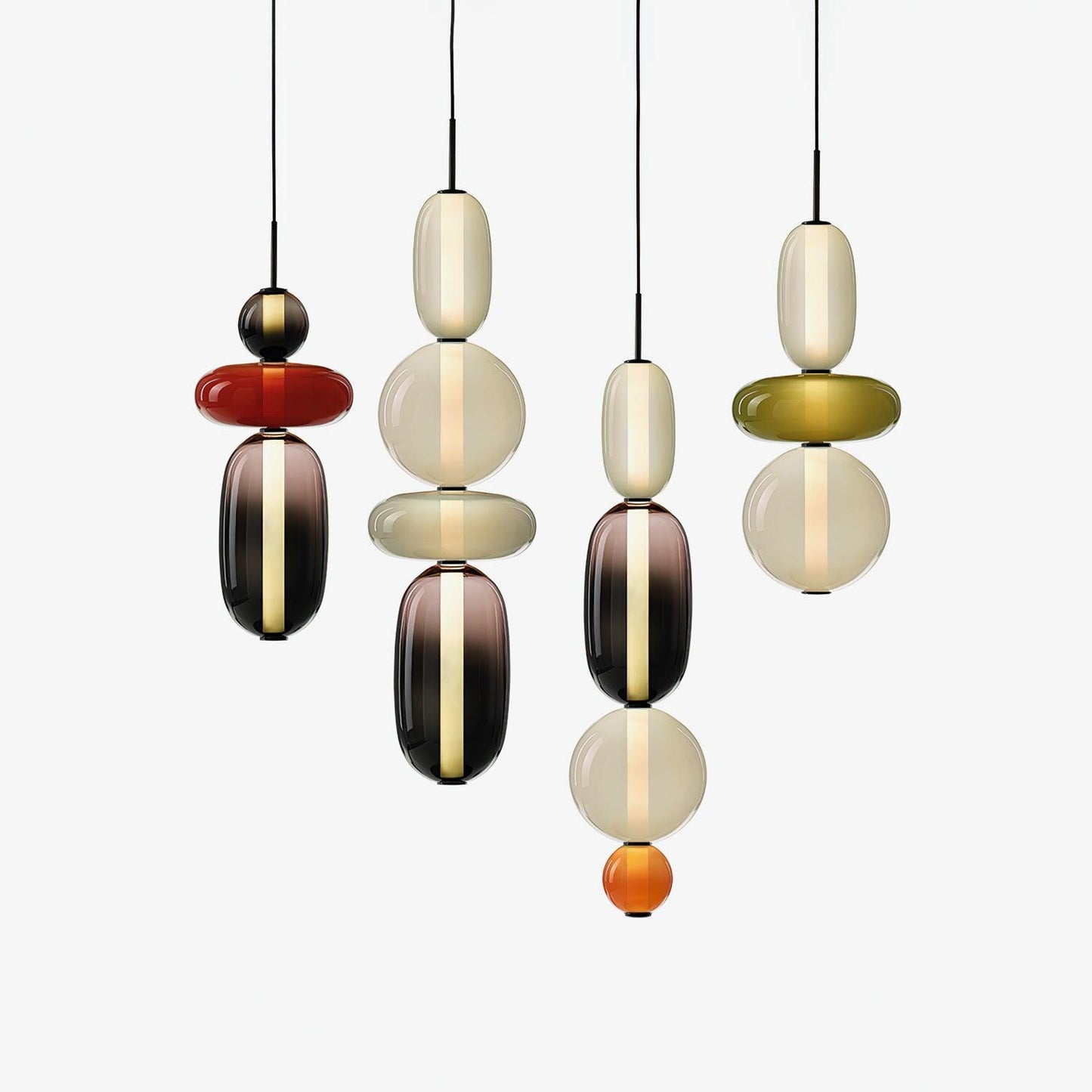 Colorful Glass LED Hanging Light