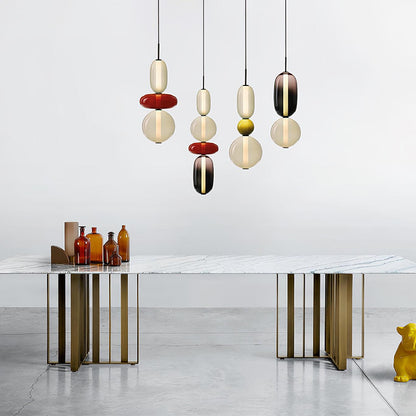 Colorful Glass LED Hanging Light
