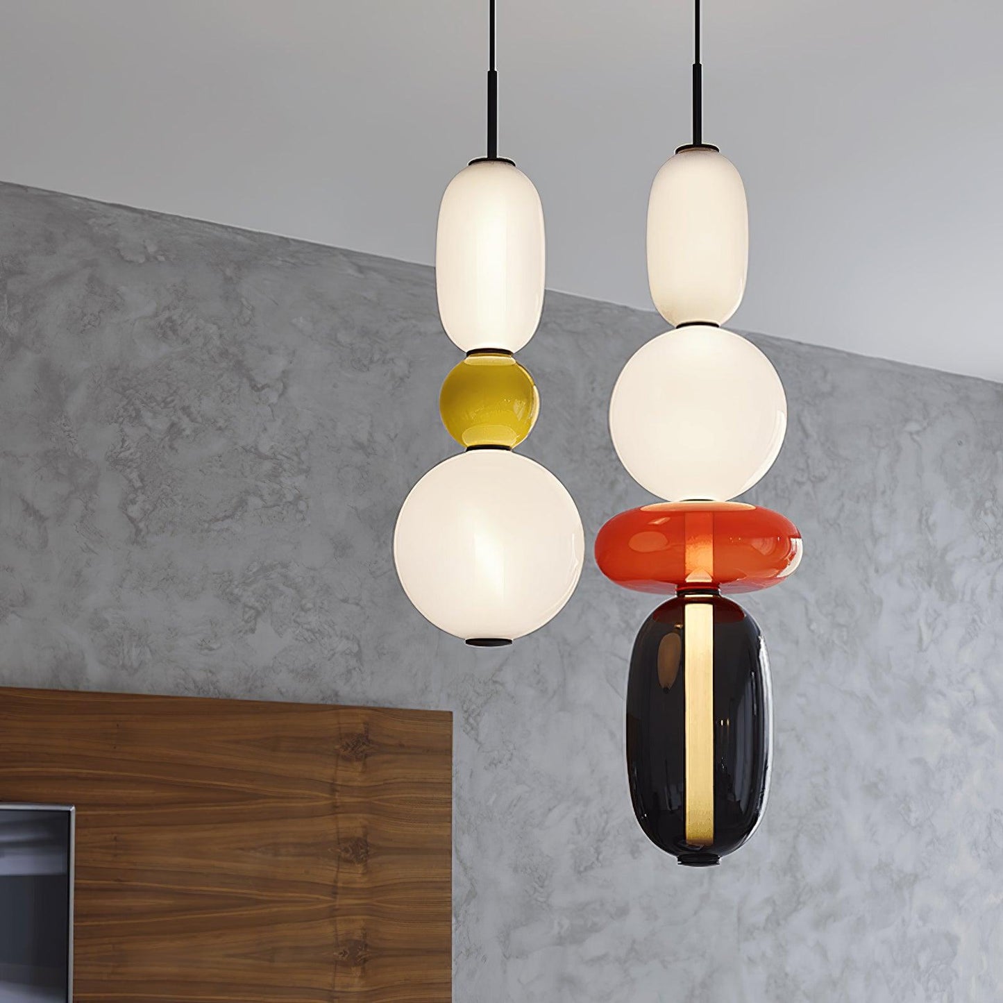 Colorful Glass LED Hanging Light