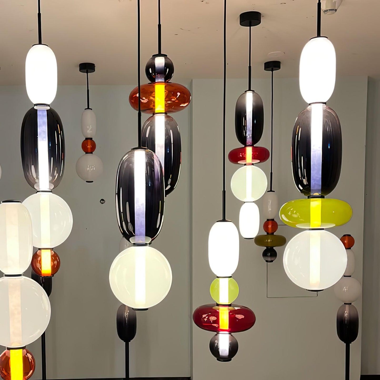 Colorful Glass LED Hanging Light