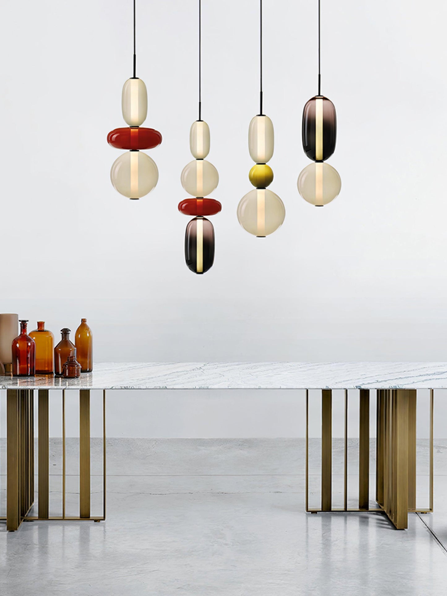 Colorful Glass LED Hanging Light