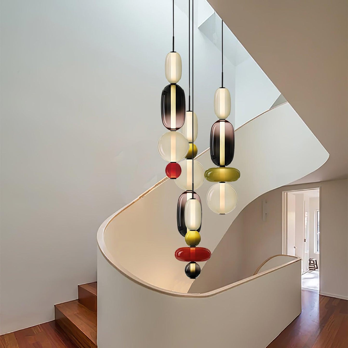Colorful Glass LED Hanging Light