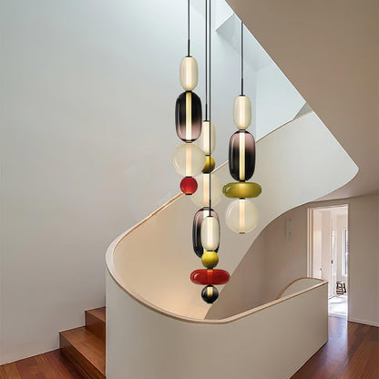 Colorful Glass LED Hanging Light