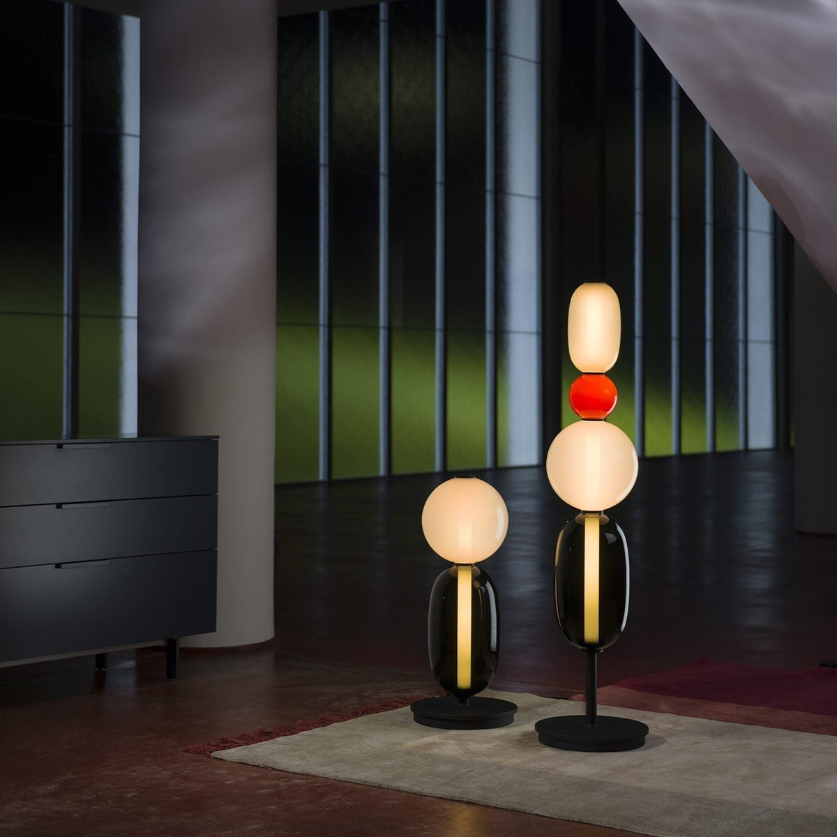 Colorful Desk Glass Table Lamp