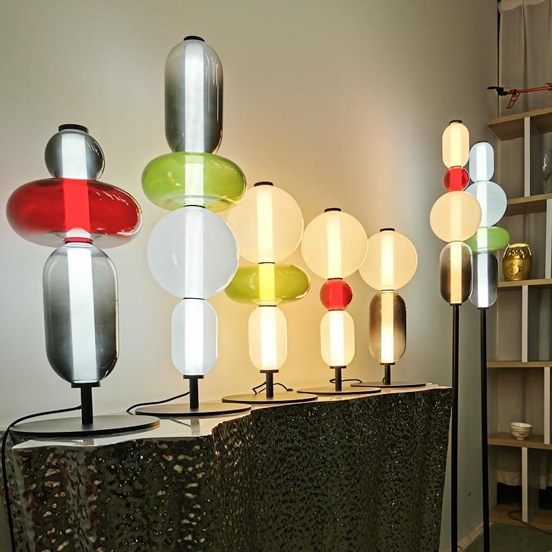 Colorful Desk Glass Table Lamp