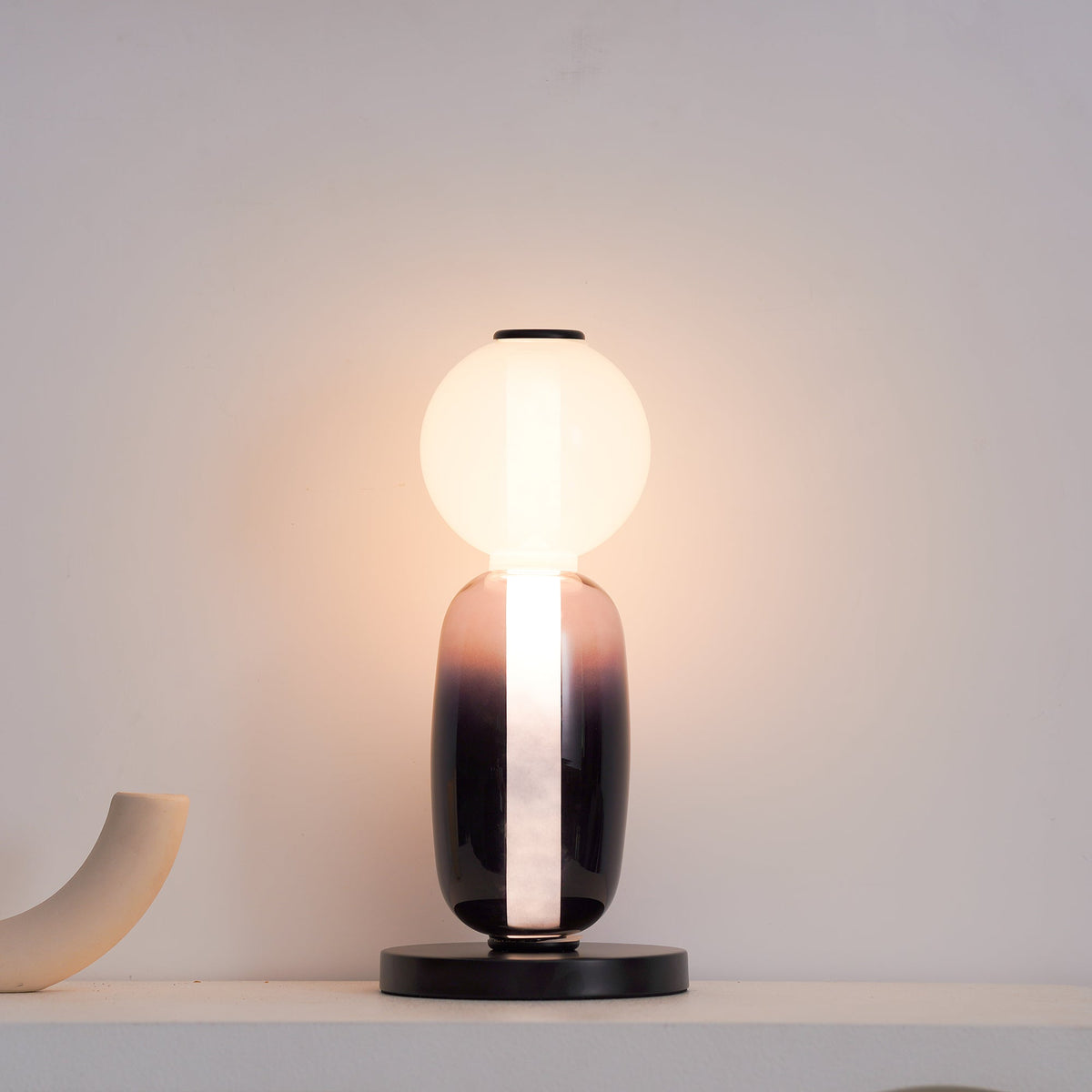 Colorful Desk Glass Table Lamp