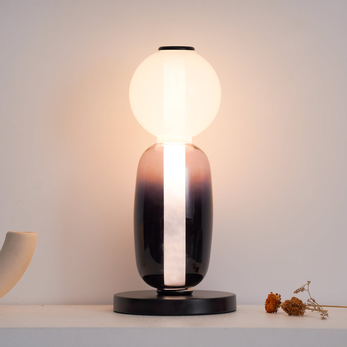 Colorful Desk Glass Table Lamp