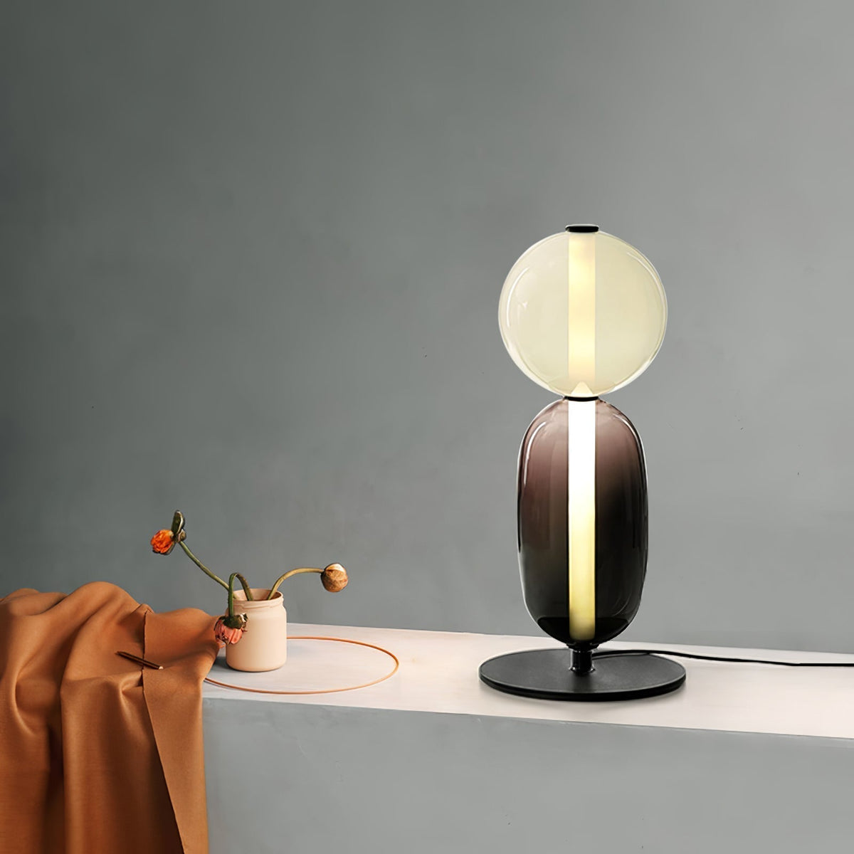 Colorful Desk Glass Table Lamp
