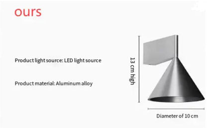 Modern Scandinavian Cone Wall Light Lamp