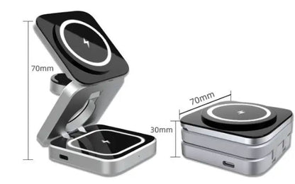 Compact 3-in-1 Portable Charging Dock