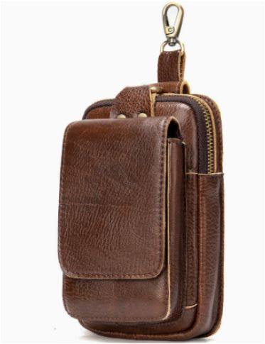 High Quality Leather Mens Belt Bag