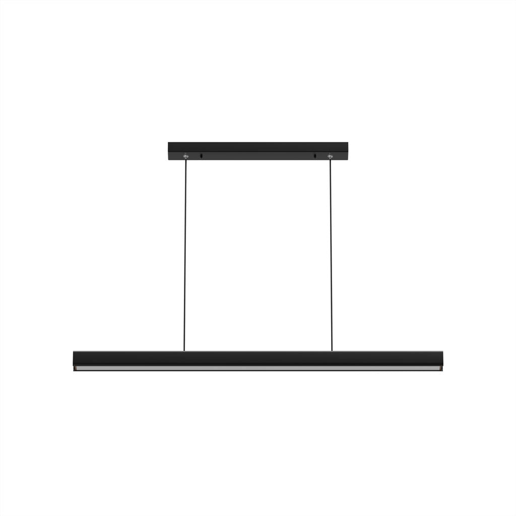 Sleek Metal Wood Linear Dining Kitchen Pendant Lamp