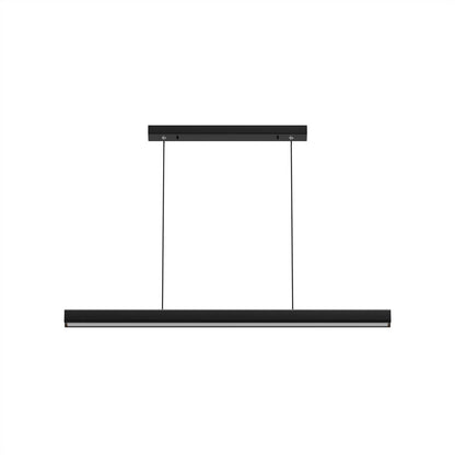 Sleek Metal Wood Linear Dining Kitchen Pendant Lamp