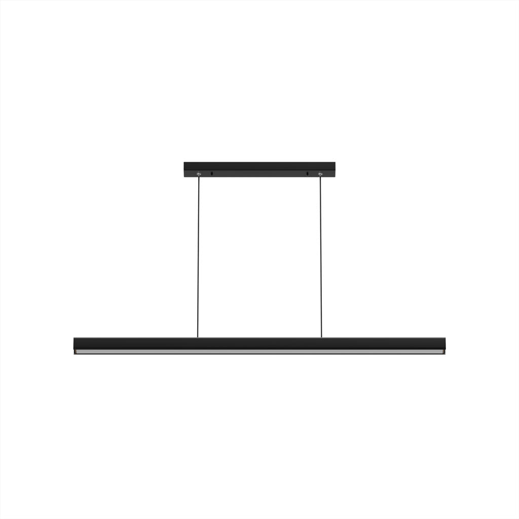 Sleek Metal Wood Linear Dining Kitchen Pendant Lamp