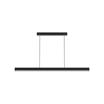 Sleek Metal Wood Linear Dining Kitchen Pendant Lamp